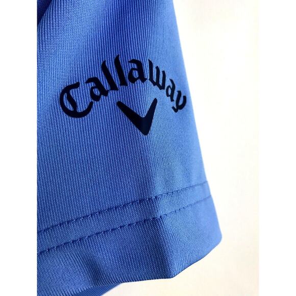 Callaway Mens Small Opti-Dri Marina Blue Stripe SS Golf Polo Size Small $70 - Picture 2 of 6